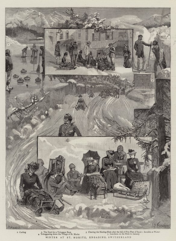 Vinter i St Moritz, Engadin, Schweiz av Joseph Finnemore
