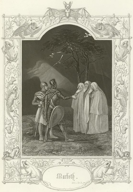 Macbeth, akt I, scen iii av Joseph Kenny Meadows