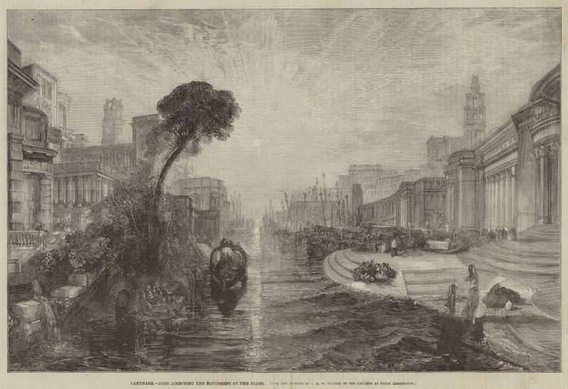 Carthage, Dido som regisserar flottans utrustning av Joseph Mallord William Turner