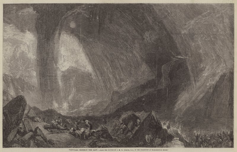 Hannibal korsar Alperna av Joseph Mallord William Turner
