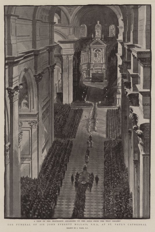 Sir John Everett Millais, PRA, begravning i St Paul