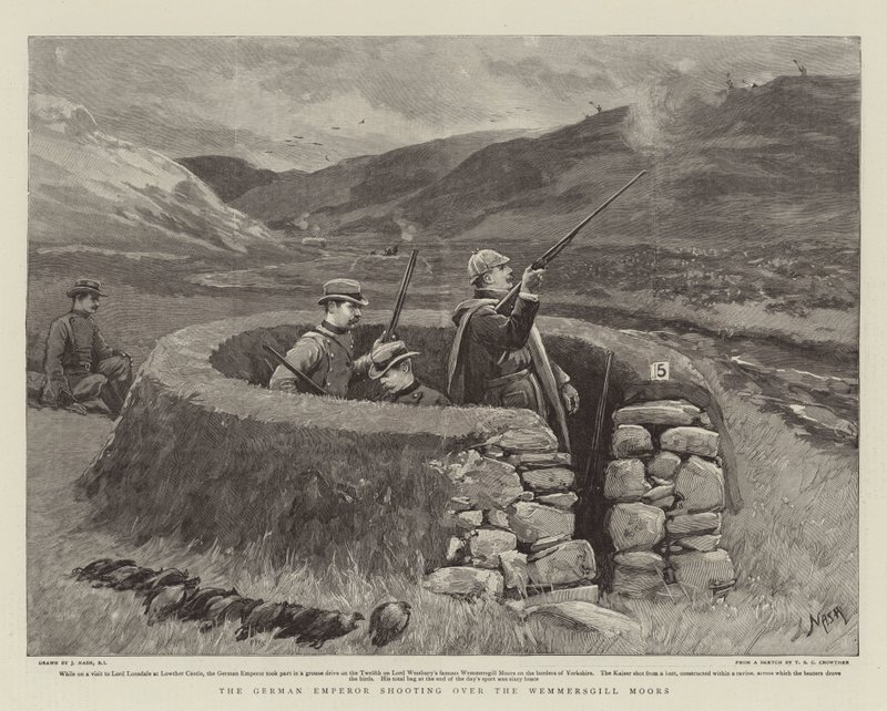 Den tyske kejsaren skjuter över Wemmersgill Moors av Joseph Nash