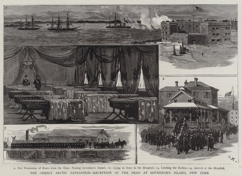 The Greely Arctic Expedition, Mottagning av de döda på Governor