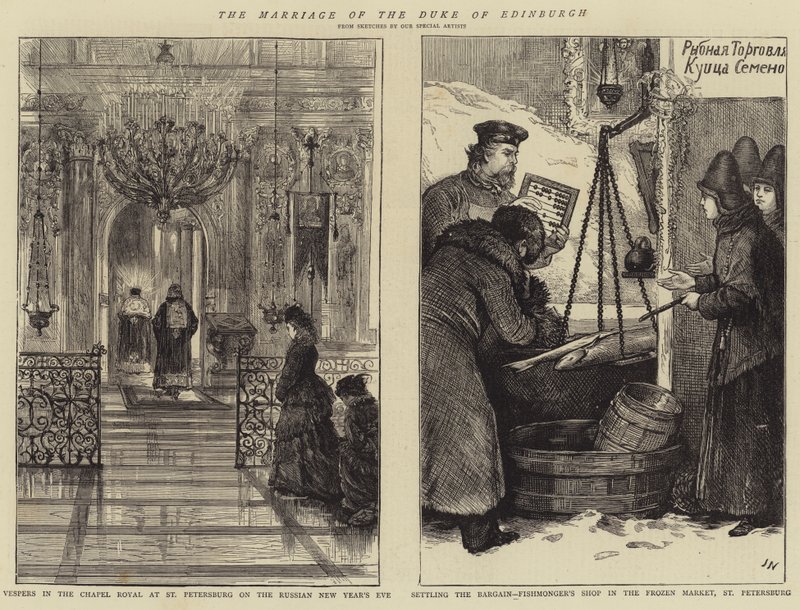 Hertigen av Edinburghs bröllop av Joseph Nash