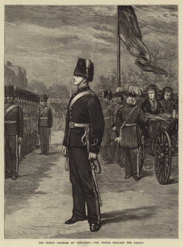Prince Imperial i Woolwich, Prinsen som borrar kadetterna av Joseph Nash