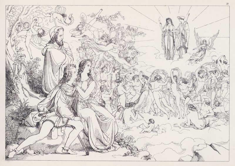 Shakespeares Stormen, akt IV, scen 1 av Joseph Noel after Paton