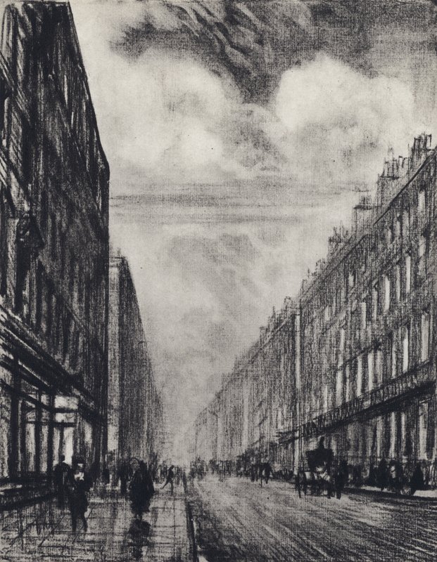 Baker Street (litho) av Joseph (after) Pennell