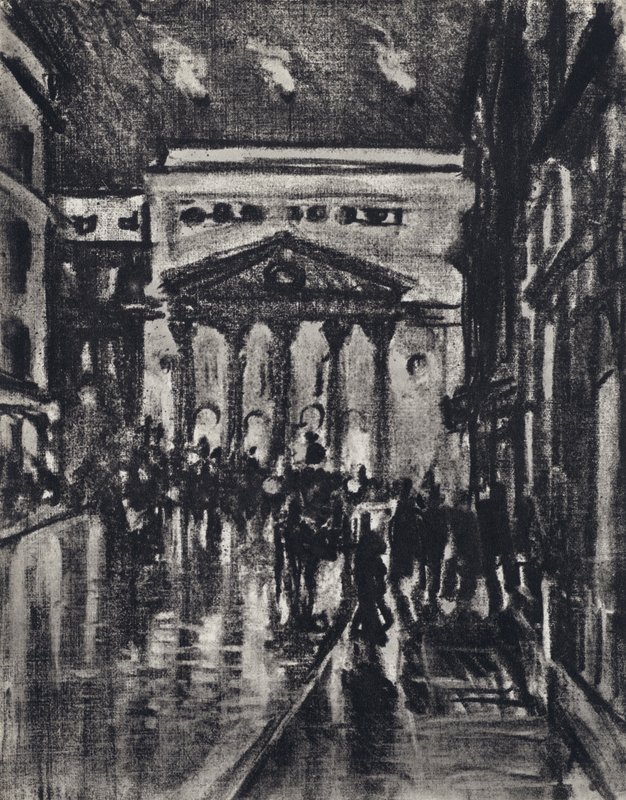 Haymarket Theatre (litho) av Joseph (after) Pennell