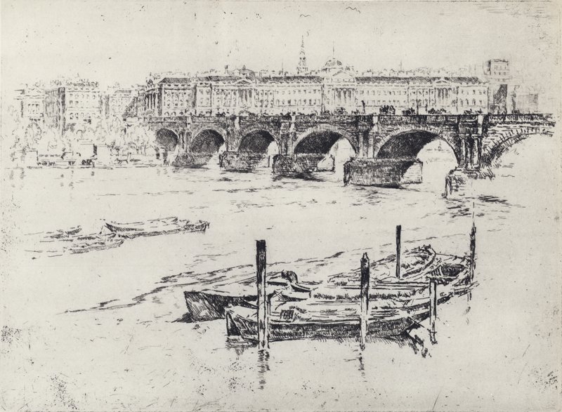 Somerset House (litho) av Joseph (after) Pennell