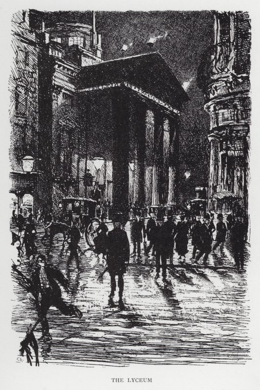 Lyceum (litho) av Joseph (after) Pennell