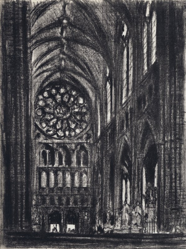 Transeptet, Westminster (litho) av Joseph (after) Pennell