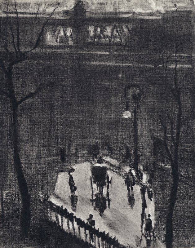 Under Charing Cross (litho) av Joseph (after) Pennell