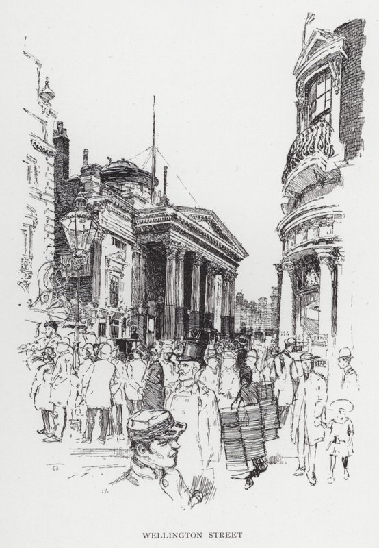 Wellington Street (litho) av Joseph (after) Pennell