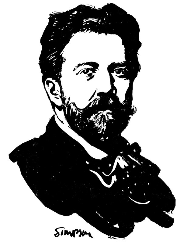 Sir Henry J Wood (litografi) av Joseph (after) Simpson