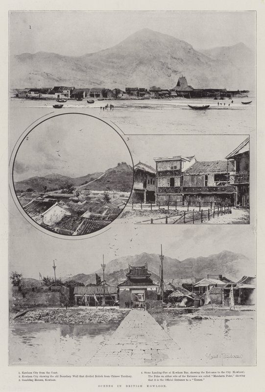 Scener i British Kowloon av Joseph Holland Tringham