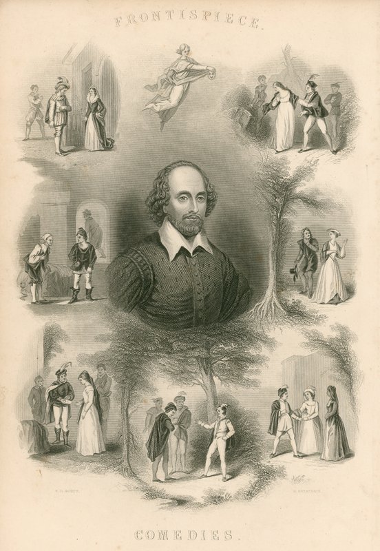 Shakespeares komedier - Frontispice av Joseph Kenny Meadows