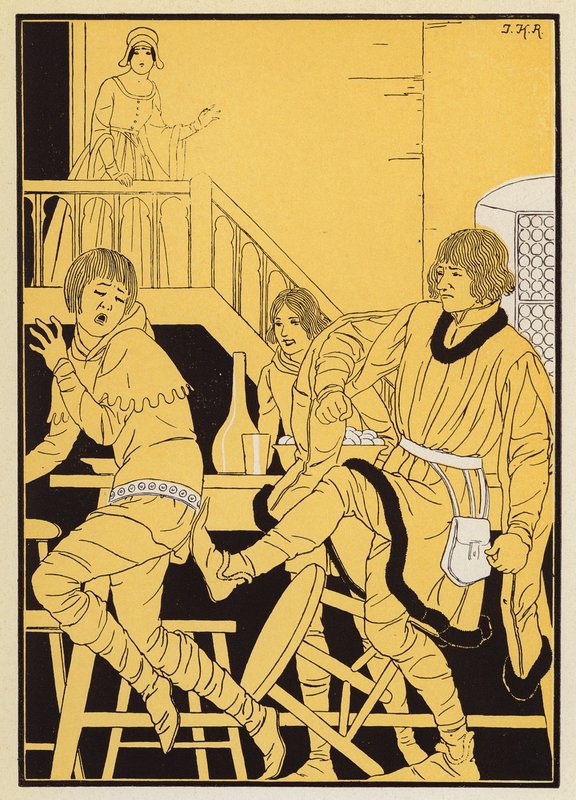 Le Pauvre Clerc (färglitografi) av Joseph Kuhn Regnier