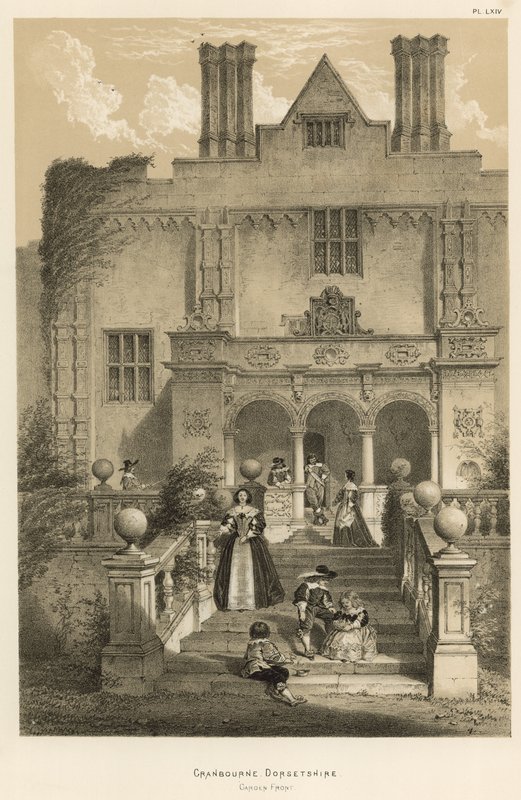 Cranbourne, Dorsetshire, Garden Front av Joseph Nash