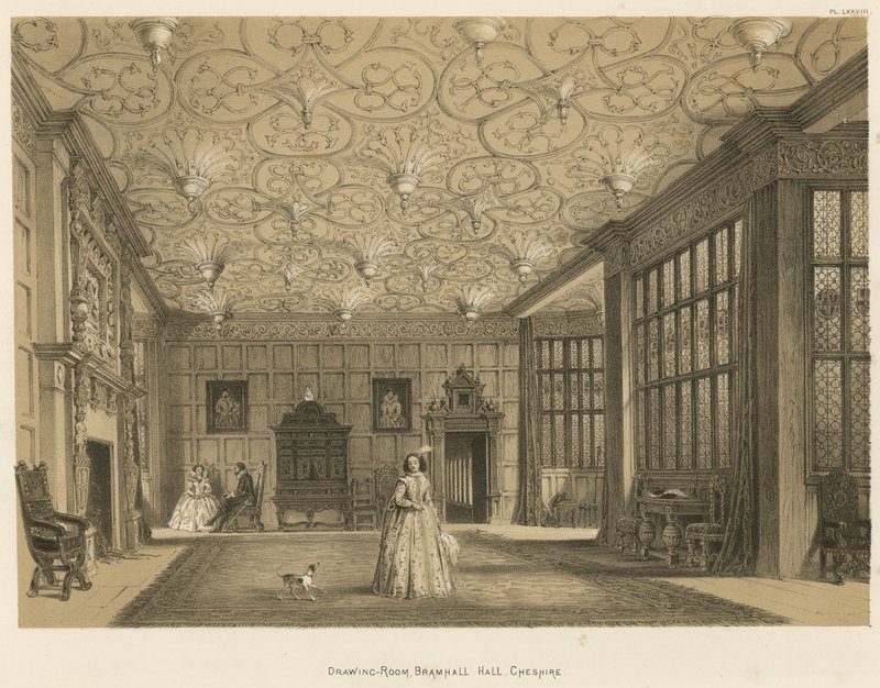 Salong, Bramhall Hall, Cheshire av Joseph Nash