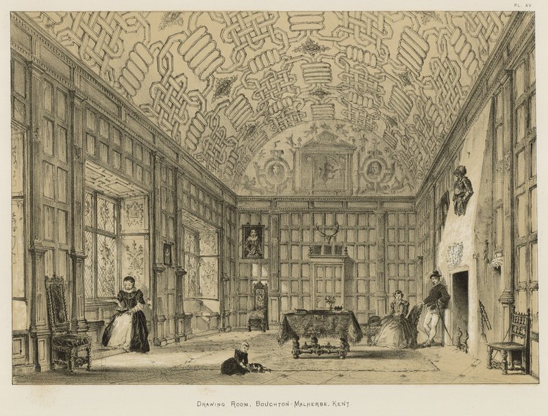 Salongen, Boughton-Malherbe, Kent av Joseph Nash