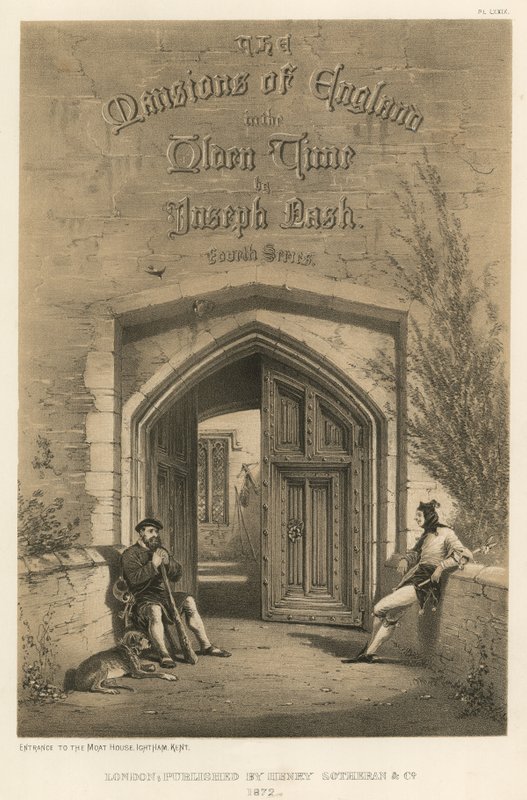 Ingång till Moat House, Ightham, Kent av Joseph Nash