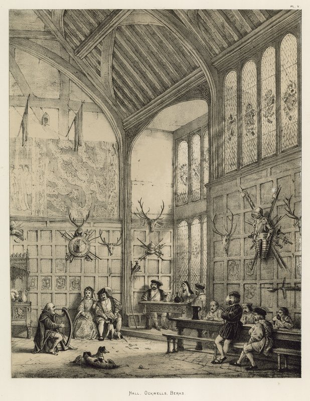 Hall, Ockwells, Berks av Joseph Nash