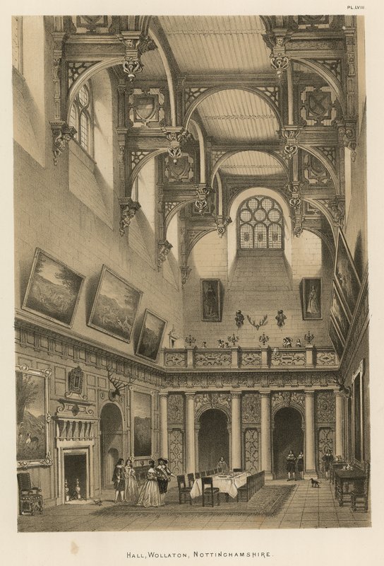 Hall, Wollaton, Nottinghamshire av Joseph Nash