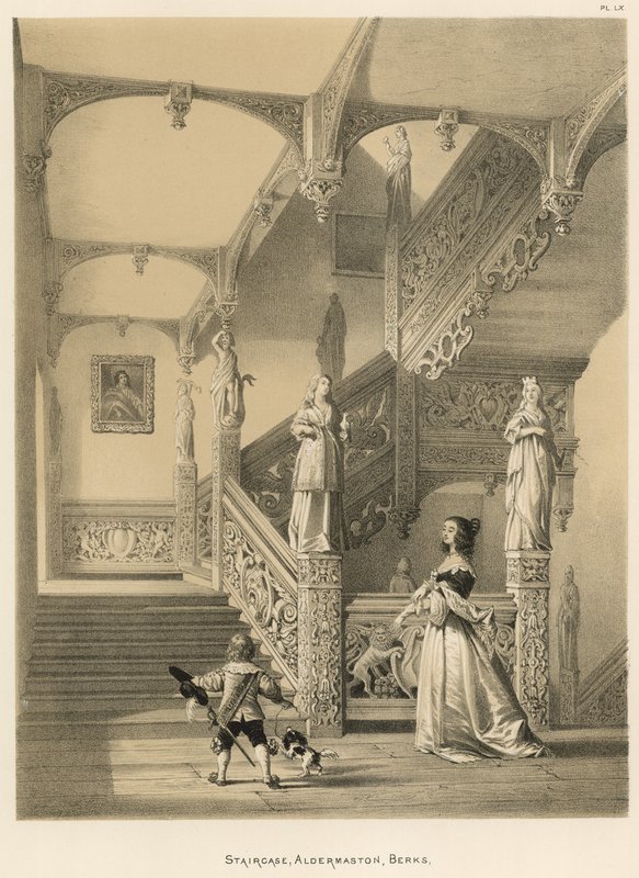 Trappa, Aldermaston, Berks av Joseph Nash