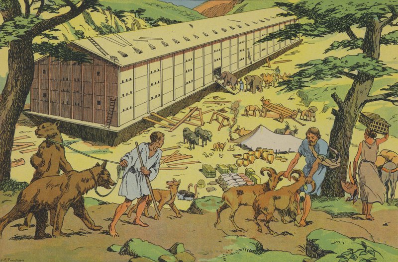 Noaks ark (färglitografi) av Joseph Porphyre Pinchon