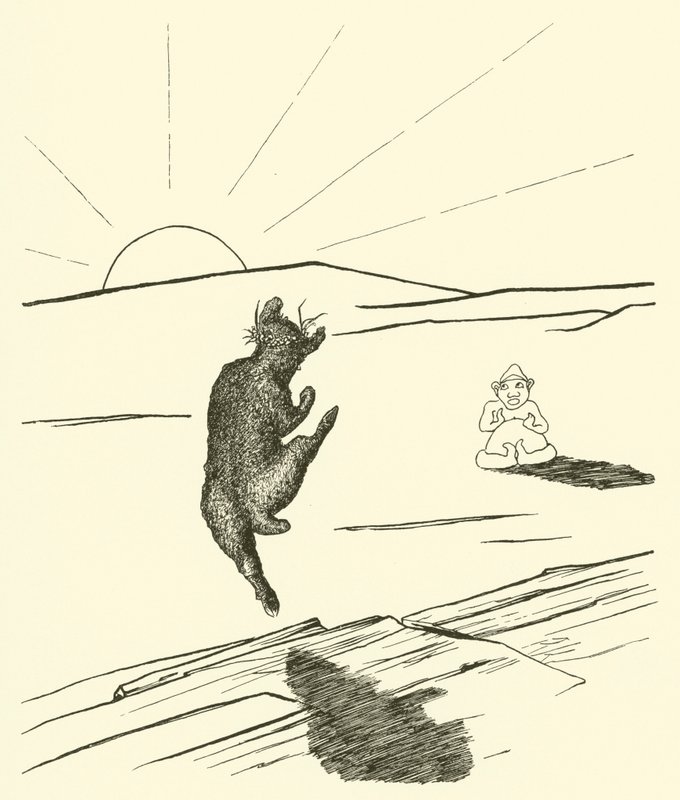 Old Man Kangaroo (gravyr) av Joseph Rudyard (after) Kipling