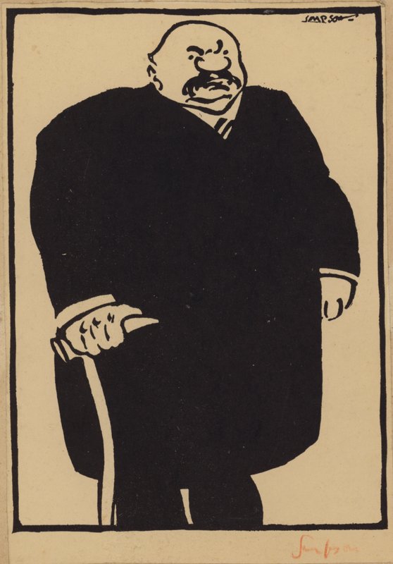 J Pierpont Morgan (litho) av Joseph Simpson