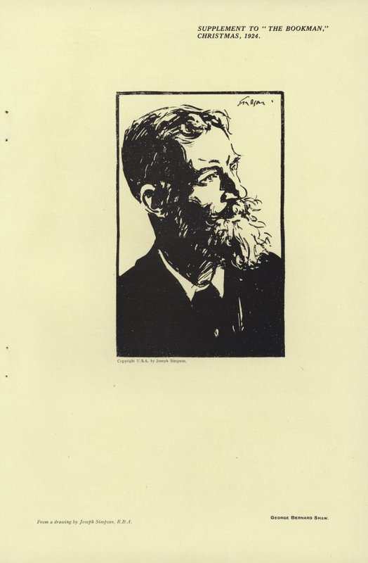 Porträtt av George Bernard Shaw av Joseph Simpson