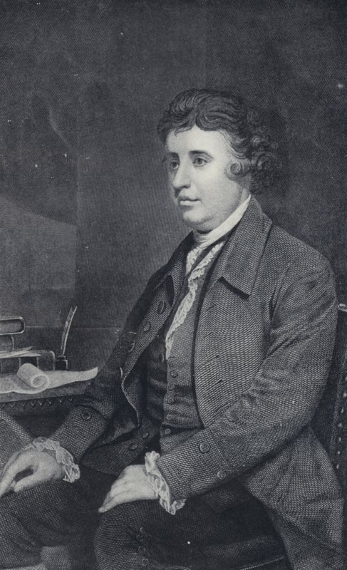 Edmund Burke (s/v foto) av Joshua (after) Reynolds