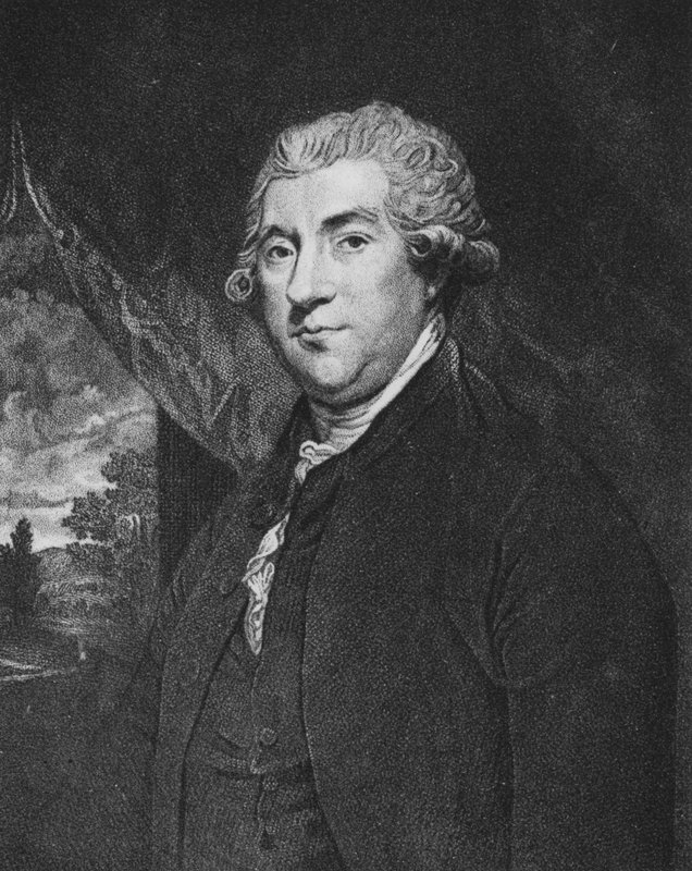 James Boswell, porträtt (litho) av Joshua (after) Reynolds
