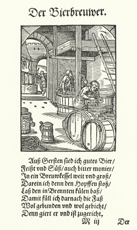 The Brewer (gravyr) av Jost (after) Amman