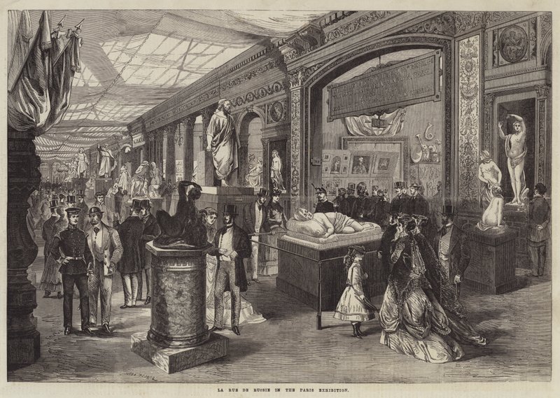 La Rue de Russie i Parisutställningen av Jules Pelcoq