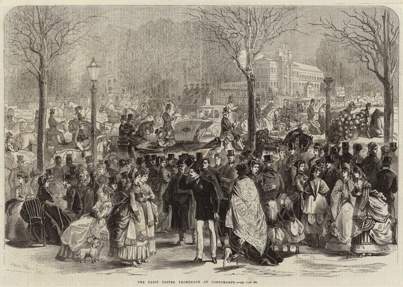 Paris Easter Promenade på Longchamps av Jules Pelcoq