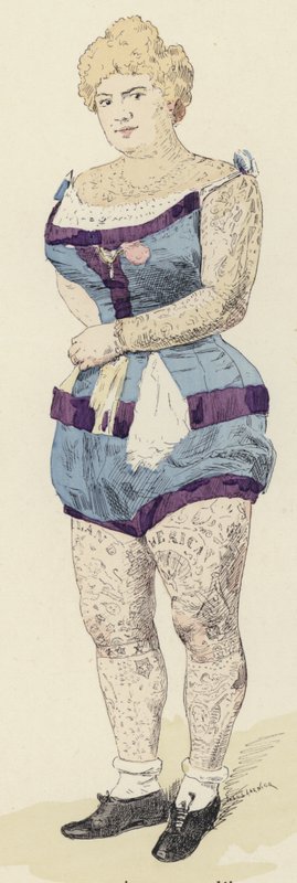 Tatueringar (färg litho) av Jules Arsene (after) Garnier