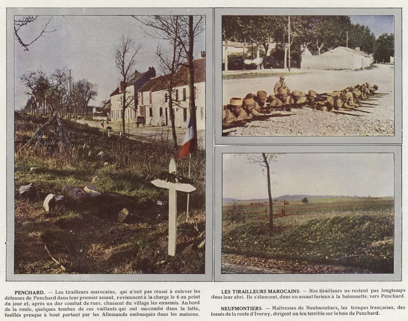 Penchard, Les Tirailleurs Marocains, Neufmontiers av Jules Gervais Courtellemont