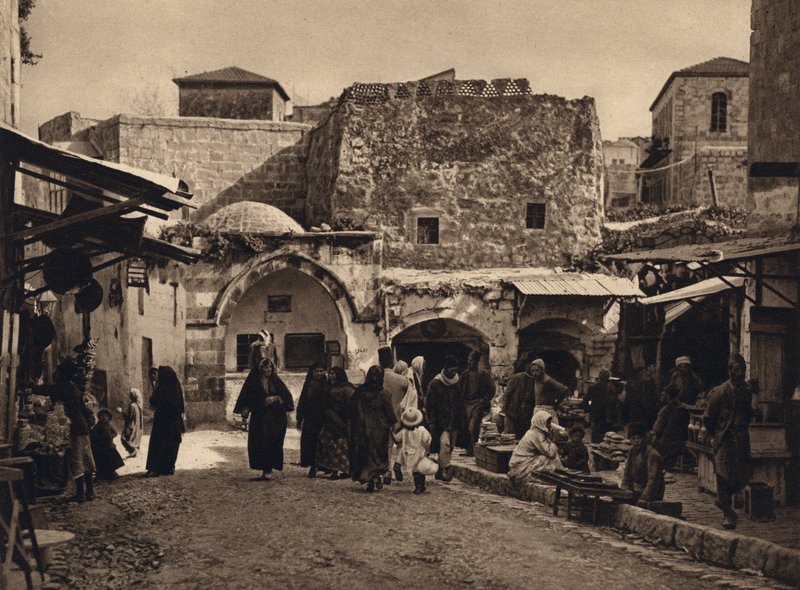 Jerusalem, gatubild (s/v foto) av Karl Grober