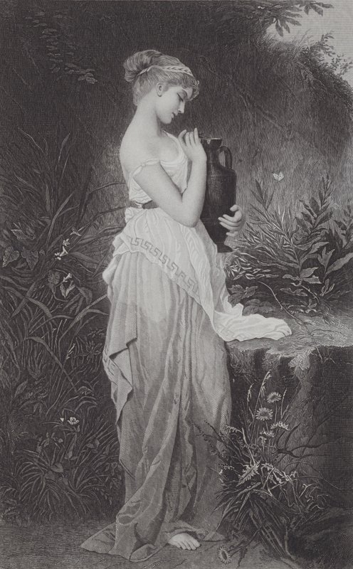 Psyke och vas (gravyr) av Kate Gray