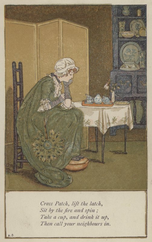 Cross Patch, lyft spärren av Kate Greenaway