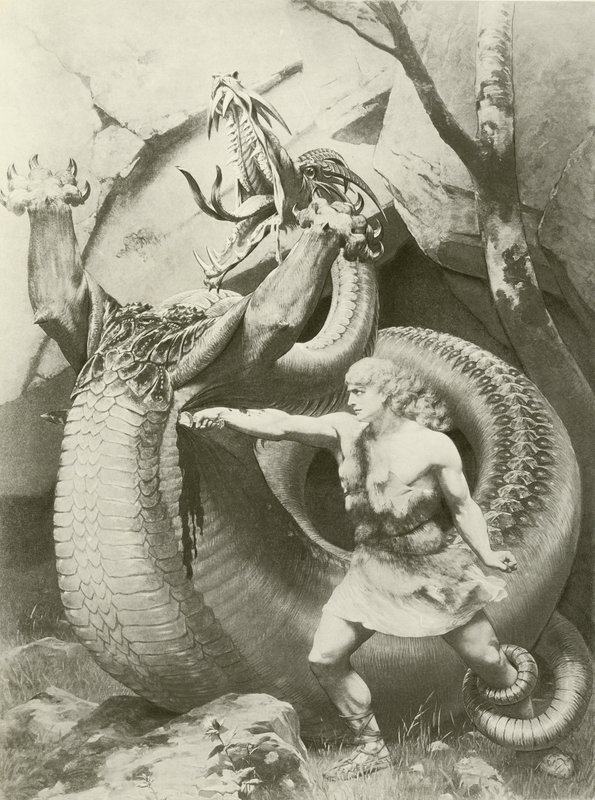 Siegfried, akt II scen vi (gravyr) av Konrad Dielitz