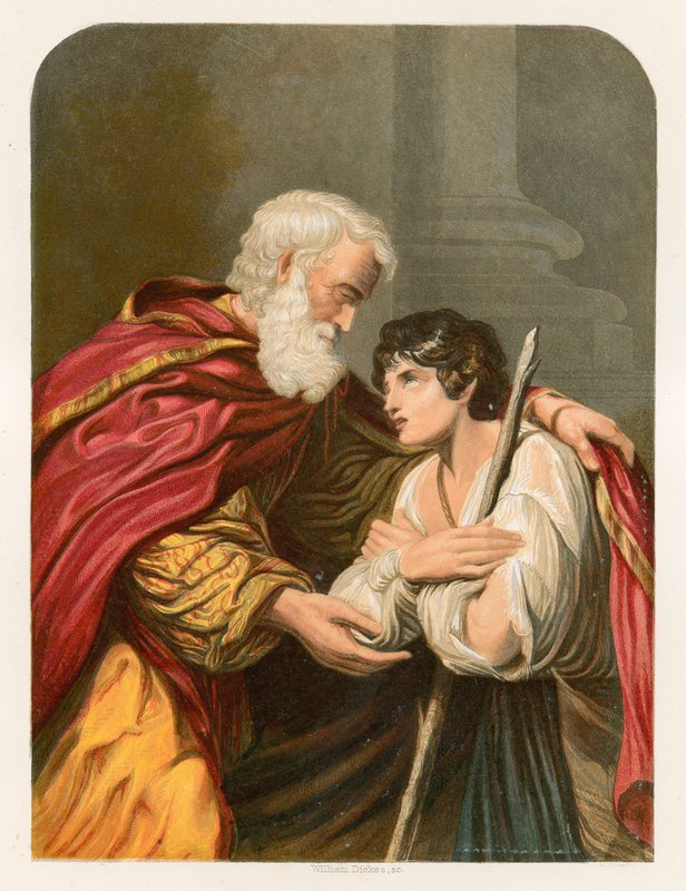 Den förlorade sonen (färg litho) av Lionello Spada