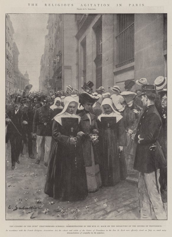 Den religiösa agitationen i Paris av Louis Remy Sabattier