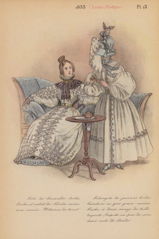 Franskt mode: 1833, Louis-Philippe (färglitografi) av Louis Colas