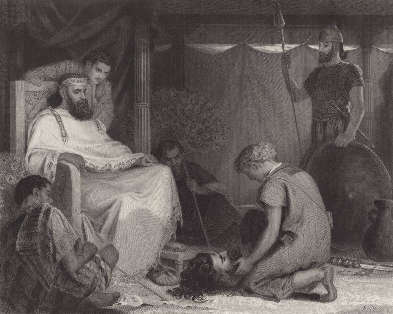 David ställde inför Saul av Louis John Rhead