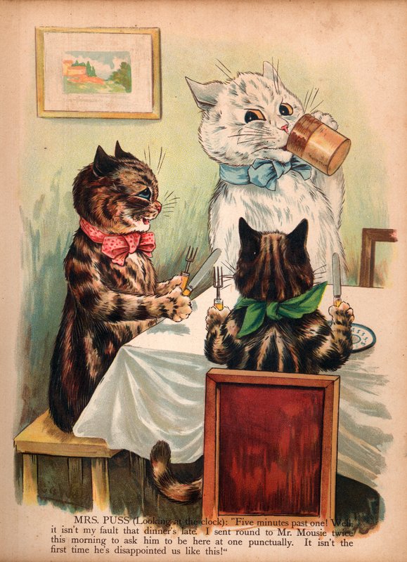 Louis Wain Cats (chromolitho) av Louis Wain