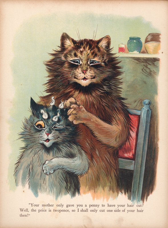 Louis Wain Cats (chromolitho) av Louis Wain