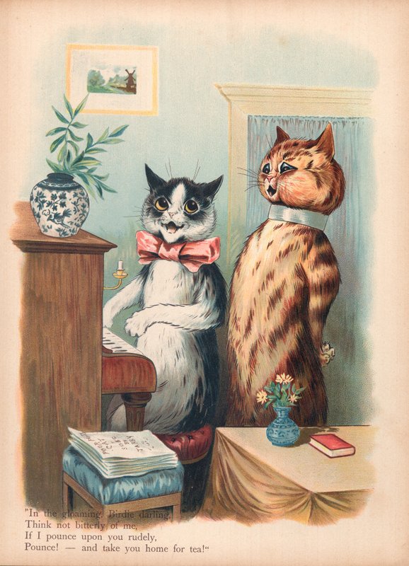 Louis Wain Cats (chromolitho) av Louis Wain
